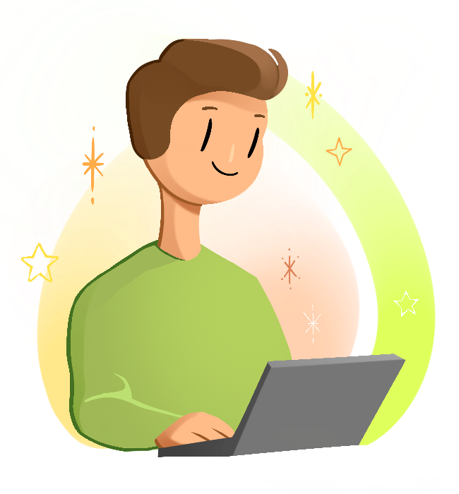 person typing into a laptop